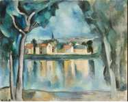 Vlaminck Maurice de Town on the Bank of a Lake  - Hermitage